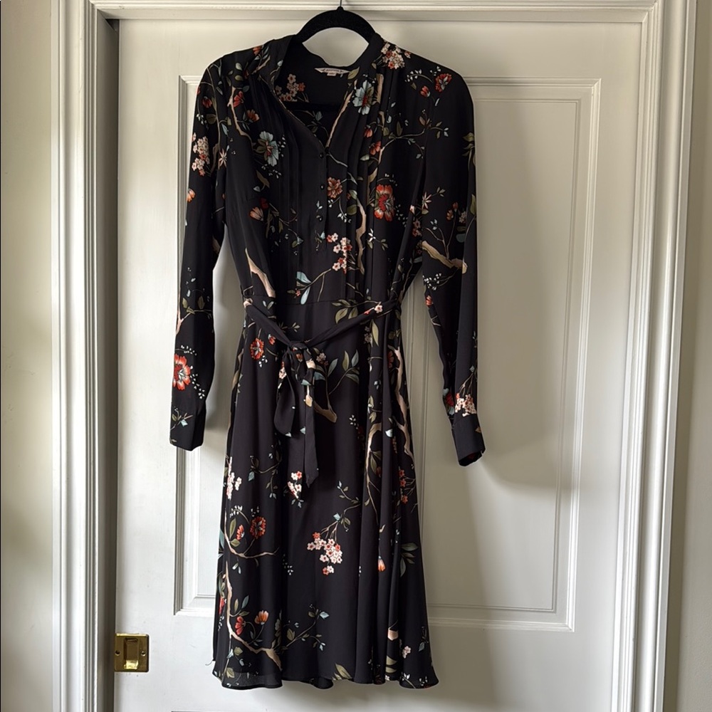 Nanette Lepore Floral Black Dress - 8 (could fit like a size 6)